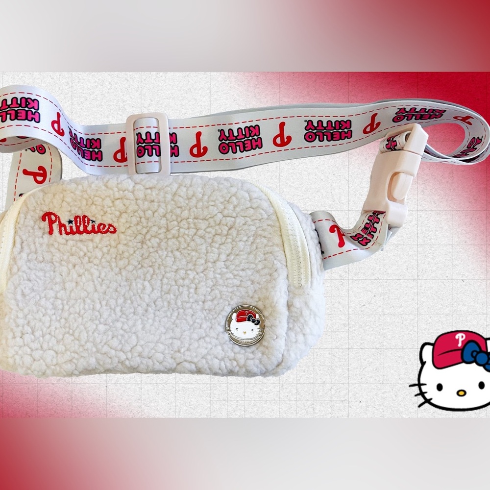 Phillies Fleece Pouch with Hello Kitty Metal Patch- SEALED